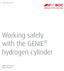 Safety information. Working safely with the GENIE hydrogen cylinder