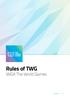 Rules of TWG. IWGA The World Games