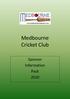 Medbourne Cricket Club