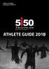 SUBJECT TO CHANGE Last update 27/05/2018 ATHLETE GUIDE