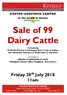 Sale of 99 Dairy Cattle