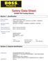Safety Data Sheet. BOSS 760 Firestop Silicone