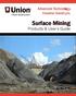 Surface Mining. Surface Mining. Products & User s Guide