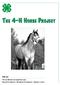 The 4-h horse ProjecT PNw 587 A PAcific NorThwesT extension PublicATioN oregon state university washington state university university of idaho