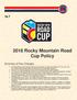 2018 Rocky Mountain Road. Cup Policy