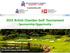 2015 British Chamber Golf Tournament - Sponsorship Opportunity -
