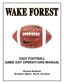 2005 FOOTBALL GAME DAY OPERATIONS MANUAL
