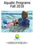 Aquatic Programs Fall 2018