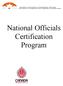 National Officials Certification Program