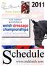 S   chedule. championships. inc Hickstead Dressage Masters Regional Finals