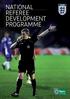 National Referee Development Programme