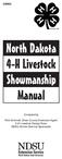 North Dakota 4-H Livestock Showmanship Manual GB092. Compiled by