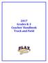 2017 Grades K-3 Coaches Handbook Track and Field