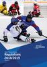World Para Ice Hockey. Regulations 2018/2019