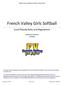 French Valley Girls Softball