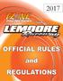T-Zone Promotions Presents Lemoore Raceway Official 2017 Rules