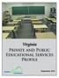 Virginia. Private and Public Educational Services Profile