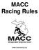 MACC Racing Rules.