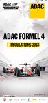 ADAC FORMEL 4 REGULATIONS Partners of the ADAC FORMULA 4: