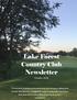 Lake Forest Country Club Newsletter