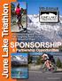 June Lake Triathlon SPONSORSHIP. 9th Annual. & Partnership Opportunities. California s Highest Triathlon The Toughest Race in the Most Beautiful Place
