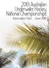 INTIAL INFORMATION JUNE 2019 AUSTRALIAN UNDERWATER HOCKEY NATIONAL CHAMPIONSHIPS