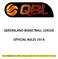 QUEENSLAND BASKETBALL LEAGUE OFFICIAL RULES Items highlighted in reflect changes made since the end of the 2015 season