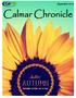 September Calmar Chronicle. September 22-First day of Fall