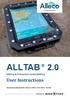 ALLTAB 2.0. User Instructions. Military & Professional model (MilPro) Maximum operating depth for Alltab 2.0 (MilPro) is 150 meters / 492 feet