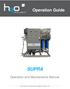 Operation Guide SUPRA. Operation and Maintenance Manual. H2O Innovation