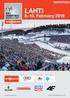INVITATION LAHTI February FIS Title Sponsor FIS Presenting Sponsor Organising Committee National Ski Association.