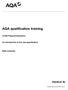 AQA qualification training