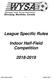 League Specific Rules. Indoor Half-Field Competition