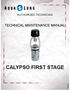 AUTHORIZED TECHNICIAN TECHNICAL MAINTENANCE MANUAL CALYPSO FIRST STAGE