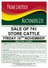 SALE OF 741 STORE CATTLE