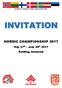 NORDIC WRESTLING ASSOCIATION INVITATION NORDIC CHAMPIONSHIP May 27 th may 28 th 2017 Kolding, Denmark