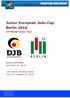 Junior European Judo Cup Berlin 2018