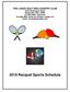 2018 Racquet Sports Schedule