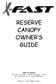 RESERVE CANOPY OWNER S GUIDE