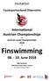 Invitation. Tauchsportverband Österreichs. International Austrian Championships. and. Austrian Junior Championships 2018 in.