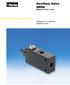 Auxiliary Valve QDS6 Sequence Valve, 3-way. Catalogue HY /UK September 2005
