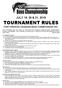 JULY 19, 20 & 21, 2018 TOURNAMENT RULES