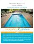 Thursday Pools LLC. Owner s Manual. For fiberglass swimming pools and spas NOTICE