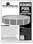 ROUND POOL ASSEMBLY INSTRUCTIONS DANGER