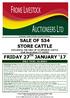 SALE OF 534 STORE CATTLE INCLUDING THE SALE OF 55 ORGANIC CATTLE (Soil Association LM 16839)