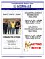IL GIORNALE HAPPY NEW YEAR! UPCOMING SUNDAY MEMBERSHIP MEETINGS: UPCOMING WEDNESDAY BOARD MEETINGS: CONGRATULATIONS! Italia-America Bocce Club
