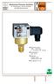 Mechanical Pressure Switches for overpressure, vacuum pressure and differential pressure