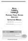 MODEL TURBO 2 TURBO 2 P PORTABLE TRACE OXYGEN ANALYZER INSTRUCTION MANUAL