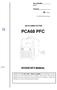 PCA68 PFC OPERATOR S MANUAL AIR PLASMA CUTTER. Part # Processes Plasma VAC Plasma System