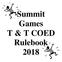 Summit Games T & T COED Rulebook 2018